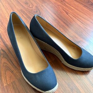 Jcrew navy Wedge Espadrilles